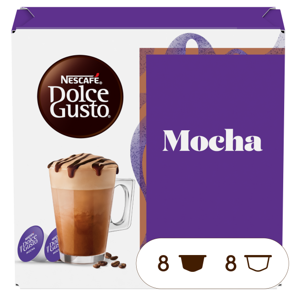 Front view of Mocha (16 pods) box